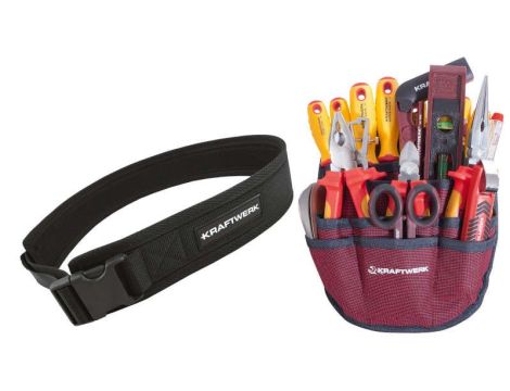 ZESTAW NARZĘDZI DLA ELEKTRYKA Z SAKWĄ I PASKIEM