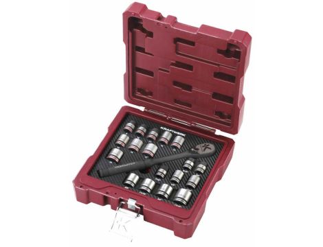 ZESTAW NASADEK 3/8" METRYCZNYCH I CALOWYCH (19)