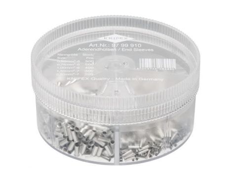 Zestaw tulejek kablowych nieizolowanych