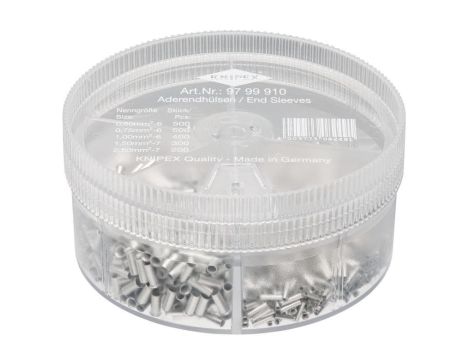 Zestaw tulejek kablowych nieizolowanych