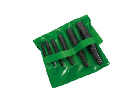 Zestaw 6 wykrętaków szeroko rowkowanych 3-24mm