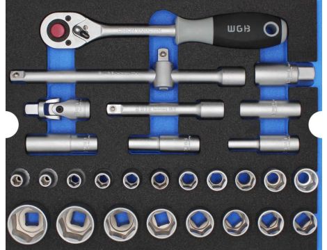 ZESTAW KLUCZY NASADOWYCH 1/2" W PIANCE (29) /WGB/