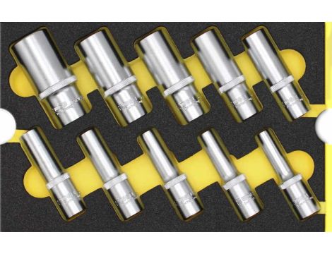 ZESTAW NASADEK 1/2" DŁUGICH W PIANCE (10) /WGB/