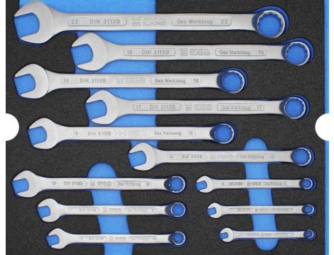 ZESTAW KLUCZY PŁASKO-OCZKOWYCH 6-22 (12) /WGB/