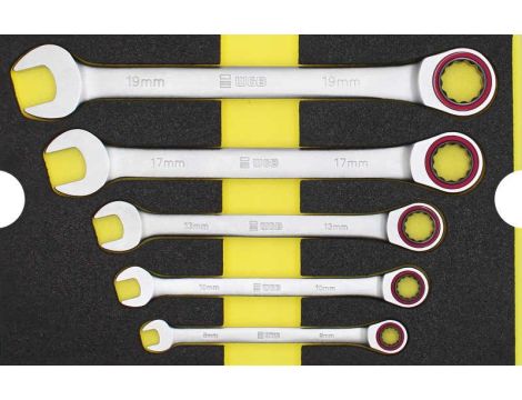 ZESTAW KLUCZY PŁASKO-ZAPADKOWYCH 8-19 (5) /WGB/