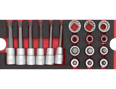 ZESTAW NASADEK 1/2" XZN + 12-KT (18) /WGB/