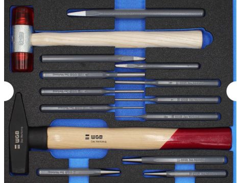 ZESTAW MŁOTKÓW, WYBIJAKÓW I PUNKTAKÓW (14) /WGB/