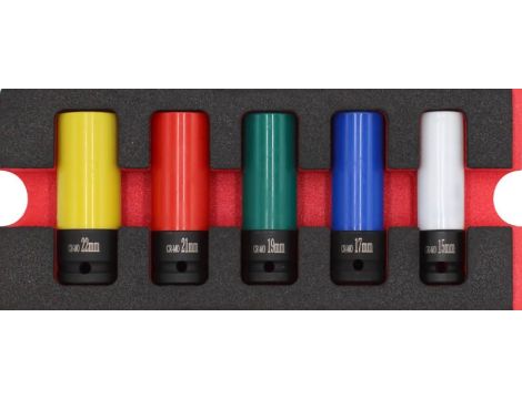 ZESTAW NASADEK MASZYNOWYCH 1/2" DO KÓŁ  (5) /WGB/