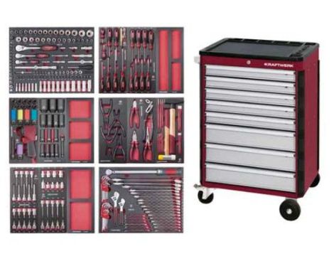 WÓZEK NARZĘDZIOWY P308 Z WYPOSAŻENIEM 276 CZĘŚCI