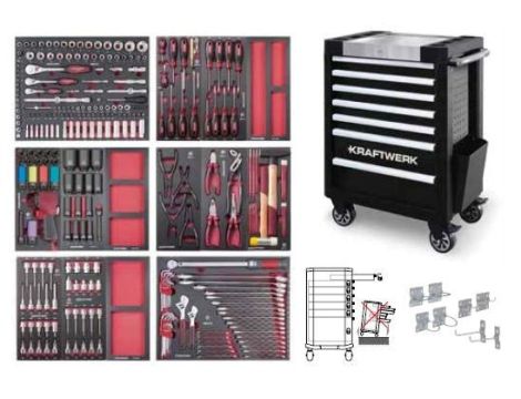 WÓZEK NARZĘDZIOWY P407 Z WYPOSAŻENIEM 276 CZĘŚCI