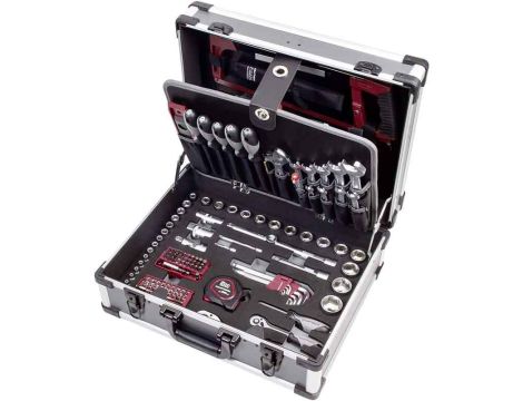 WALIZKA B147 Z ASORTYMENTEM 158 NARZĘDZI BASIC