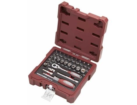 ZESTAW KLUCZY NASADOWYCH CALOWYCH 1/4" 35-CZĘŚCI