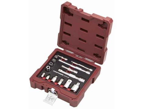 ZESTAW ADAPTERÓW I PRZEDŁUŻEK 1/4"+3/8"+1/2" (15)