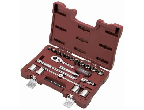 ZESTAW KLUCZY NASADOWYCH CALOWYCH 1/2", 20 CZĘŚCI