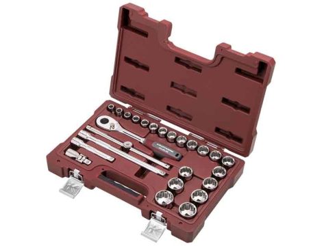 ZESTAW KLUCZY NASADOWYCH 1/2" 25-CZĘŚCIOWY