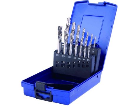 ZESTAW GWINTOWNIKÓW DIN371C HSS-E M3-M12+WIERTŁA