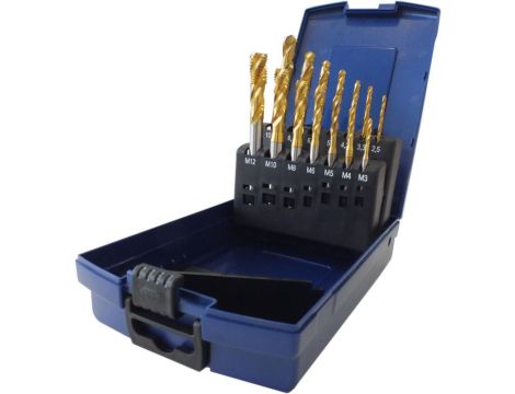 ZESTAW GWINTOWNIKÓW DIN371C HSS-E/TIN M3-M12 + WI