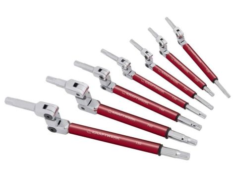 ZESTAW 9 KLUCZY TORX Z PRZEGUBEM TX20-TX50