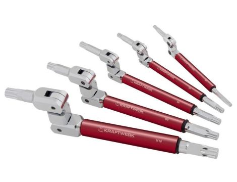 ZESTAW 5 KLUCZY XZN Z PRZEGUBEM M4-M10