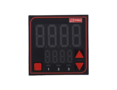 Regulator temperatury PID panelowy 2-wyjściowy, Uz 110 → 240 V AC, +100 → +1824C (termopara typu B), 0