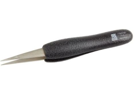 Pęseta, dł. 125, antymagnetyczna, ESD 00.SA.DN, materiał: Stal nierdzewna, RS PRO