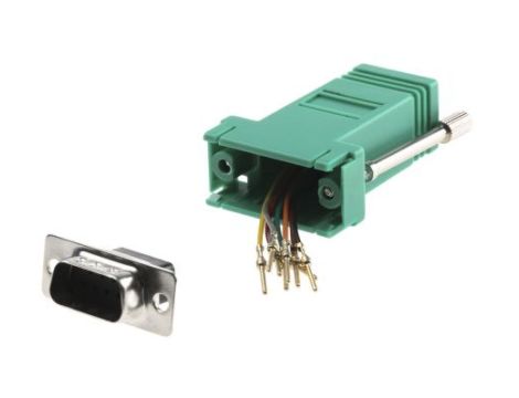 Adapter do złączy RJ, 9-stykowe D-sub męskie, RJ45 żeńskie