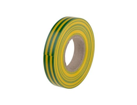 Taśma izolacyjna, kolor Zielony, żółty, 12mm x 20m BS EN 60454-3-1 / typ 2, grubość 0.13mm 237401, RS PRO