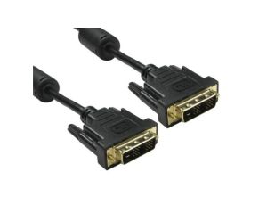 Zespół kablowy DVI wideo 3m Męskie DVI-D to Męski przewód z jednym łączem DVI-D. Czarny
