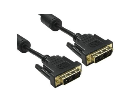 Zespół kablowy DVI wideo 3m Męskie DVI-D to Męski przewód z jednym łączem DVI-D. Czarny