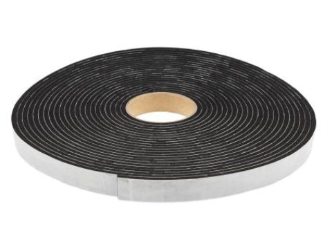 Taśma piankowa, 15m x 25mm x 6mm, kolor: Czarny, RS PRO