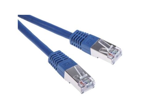 Kabel kategorii 6, Niebieski, Wtyk RJ45/męski RJ45dł.: 2m, mat. koszulki: PVC
