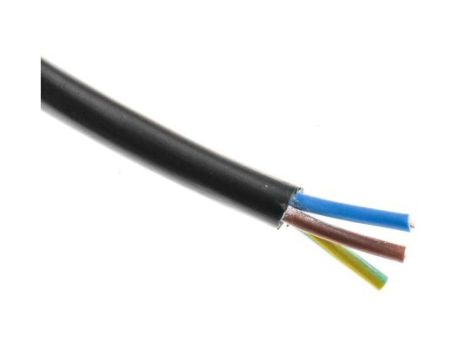 Sieciowy kabel zasilający 3 Core Polichlorek winylu PVC Sheath Czarny 6.3mm od , 300 V