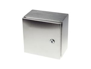 Szafka ścienna rozdzielcza, materiał: Stal nierdzewna typu 304, IP66, 240 x 240 x 150mm, RS PRO