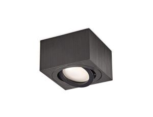 Oprawa Natynkowa HALOGENOWA SPOT 50mm Czarna Kwadratowa Ruchoma OH37S Kobi