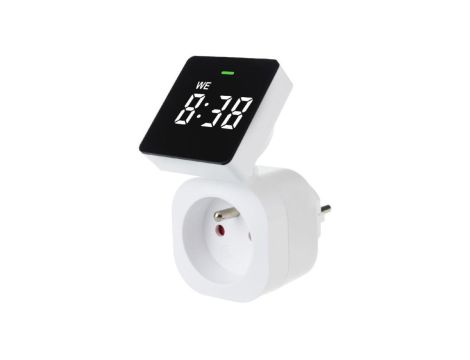 Programator czasowy wyłącznik cyfrowy TIMER do gniazda 230V GreenBlue GB610e