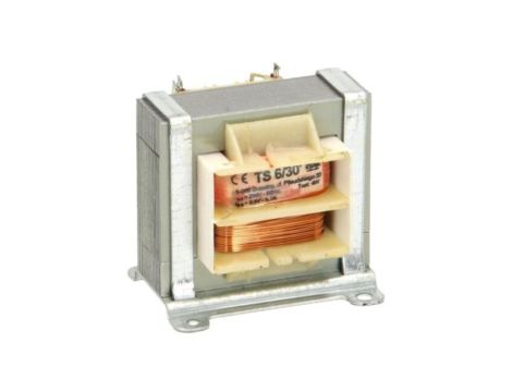 TS6/30 Transformator: sieciowy, 6VA, 230VAC, 8,5V, 700mA, Wyprowadzenia: oczkowe