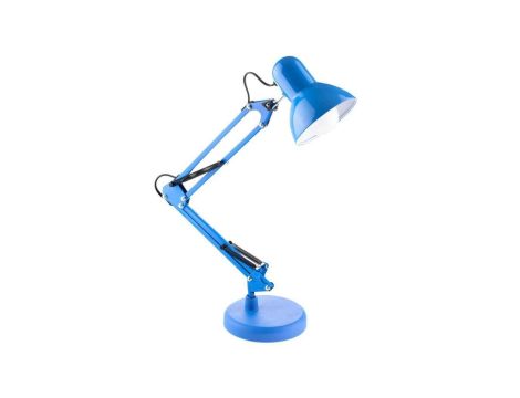 Lampka Biurkowa Kreślarska Stołowa E27 TOBI Niebieska Lumiled + uchwyt na blat