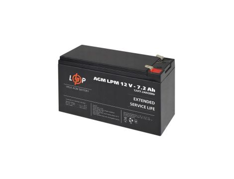 AKUMULATOR BEZOBSŁUGOWY AGM 12V 7.2Ah 86.4Wh LPM-GL DO UPS ALARMU AUTKA