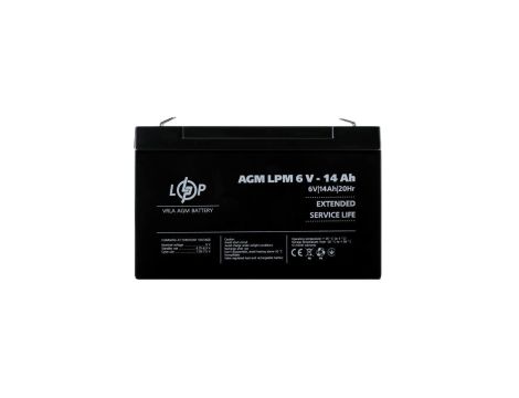 AKUMULATOR BEZOBSŁUGOWY AGM 6V 14Ah DO UPS ZASILACZE ALARMU ZABAWKI
