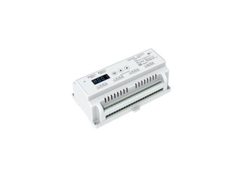 Odbiornik LED DMX512 Skydance - 12 kanałowy - 12-24V DC 12x5A - na szynę DIN - Dekoder DMX - D12