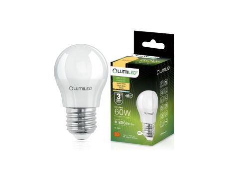 Żarówka LED E27 P40 8W = 60W 806lm 3000K Ciepła 180 LUMILED