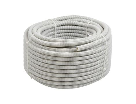 Rura karbowana elektroinstalacyjna 40/32,4mm giętka peszel z pilotem 750N bezhalogenowa, szara 25m TUBIFOR