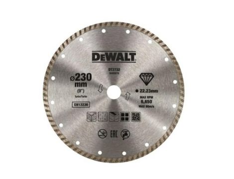 DEWALT TARCZA DIAMENTOWA 230x2,6x22,2mm TURBO