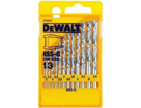 DEWALT WIERTŁO METAL HSS-G KPL.13szt.