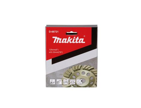 MAKITA TARCZA DIAMENTOWA DO SZLIF.BETONU 125x22,23mm TURBO BETON / WYKAŃCZAJĄCA - 2