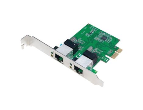 PC0075 Karta komputerowa: PCIe, RJ45 gniazdo x2, PCI Express 2.0
