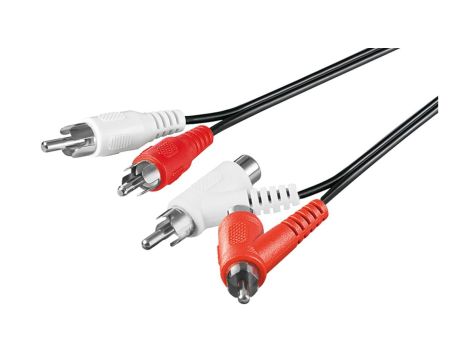 Kabel łączący stereo, cinch z przejściówką - Długość kabla 1.5 m
