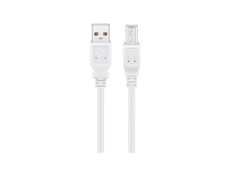 Kabel USB 2.0 Hi-Speed, Biały - Długość kabla 1 m