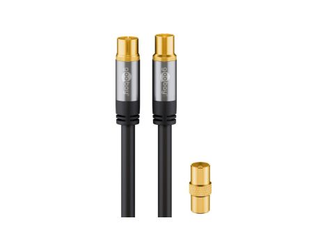 Telewizyjny kabel antenowy (typ 135 dB), poczwórne ekranowanie - Długość kabla 2 m