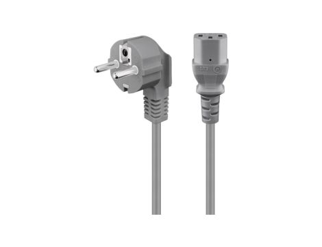 Kabel przyłączeniowy kątowy do urządzeń chłodniczych, 2 m, szary - Długość kabla 2 m